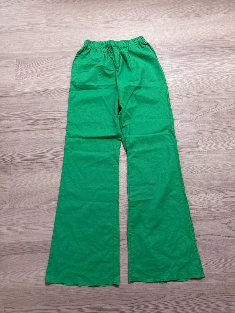 Commense Bright Green Elastic Waist Casual Pants